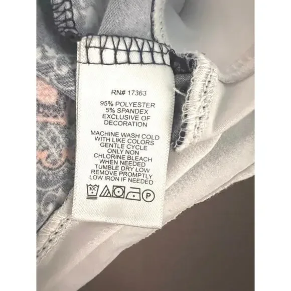 Anne Klein ladies L,sleeveless geometric block hem midi stretch Y2K nightgown - Picture 8 of 8